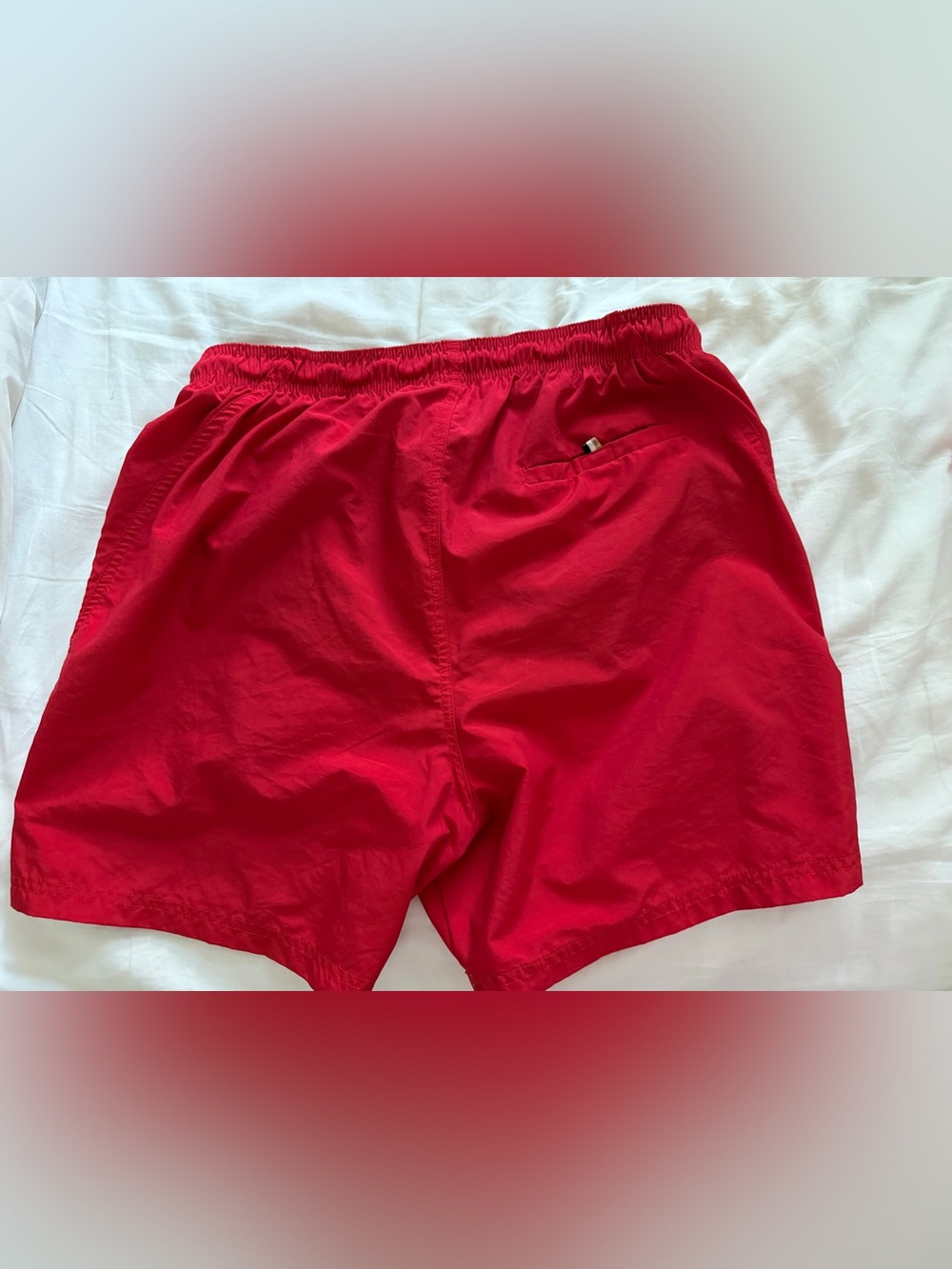 BOSS Red Swim Trunks with White Drawstring - Picture 3 of 3